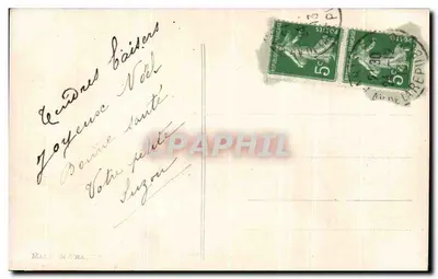 एक युवा महिला एक शाल और टोपी में — खुशी के बर्सदिन — मेसांज नंबर 187 — पीछे