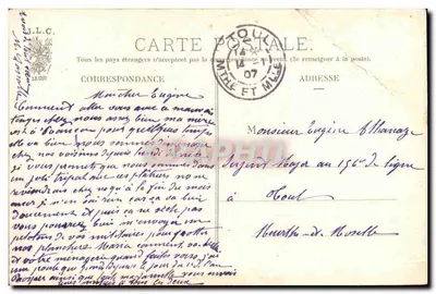 Femme au métier à filer — scène de travail — éditeur J.L.C. n° 3022 — Rewers