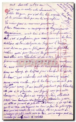 Menina pequena em traje de campo — Mignon — Série S-942/5, editada por Mignon — Verso