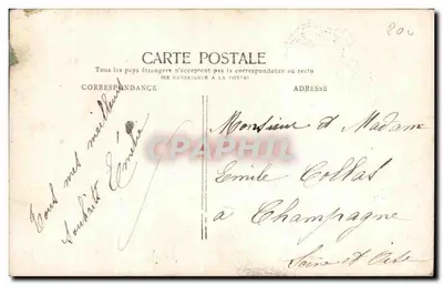 Jovem mulher à mesa — com flores — editor J.H. n°A — Verso