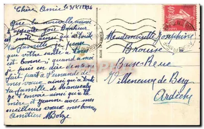 Zimowy widok z kościołem — Szczere życzenia i Wesołych Świąt — M. 556 — Rewers