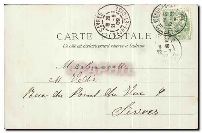 Marie-Antoinette e seus filhos — Lembrete de Versailles oferecido por Cécilia — editor não visível — Verso