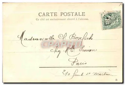 Rosas — ilustração delicada — Marcel, Paris, 11/10/1904 — Verso