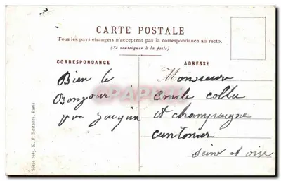 Bouquet de fleurs — Série L — Éditeur K. P. Éditeurs, Paris — Rewers
