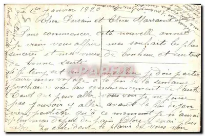 Młoda kobieta w sukni i futrze — Wesołych Świąt — DIX PARIS 2322 — Rewers