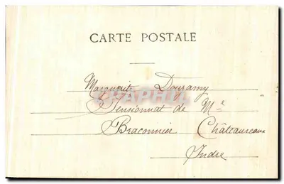 ギターを弾く女性 — La Musique à travers les Ages — Phototypie A. Brennet & Cie, Nancy — 裏面