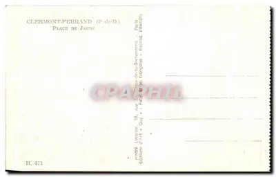 Clermont-Ferrand — Praça de Jaude — André Leconte — Verso