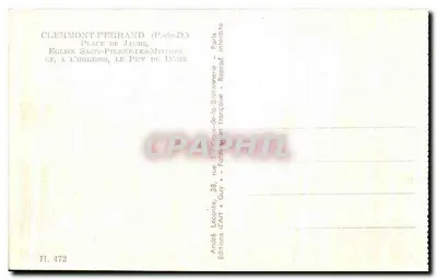 Clermont-Ferrand — Plac Jaude, katedra św. Piotra Minimów i Puy de Dôme na horyzoncie — Guy — Rewers
