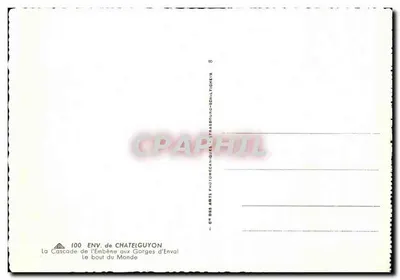 Wodospad Embène w Przełęczy Enval — ENV. de CHATELGUYON — Ciech Artów Fotomechanicznych — Rewers