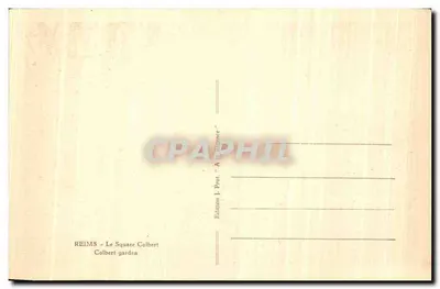 Reims - Square Colbert — Edition J. Prot, 'A la France' — Back