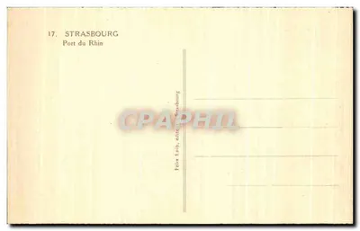 Strasbourg — Port du Rhin — Félix Leib, éditeur Strasbourg — Rewers