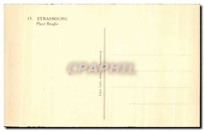 Strasburg — Plac Broglie — Felix Laub, wydawca Strasburg — Rewers
