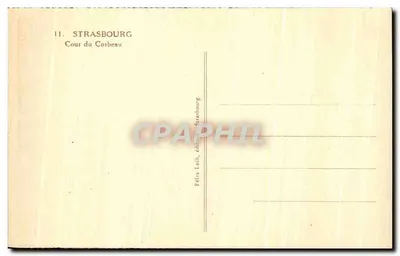 Strasburgo — Cour du Corbeau — editore Félix Loub — Verso