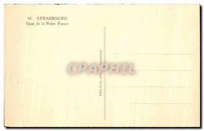 Strażburg — Quai de la Petite France — Félix Loub, éditeur Strażburg — Rewers