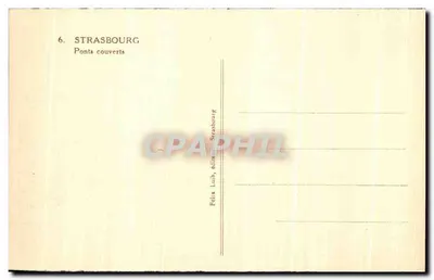 Strasburg — Mosty zamknięte — Félix Laub, wydawca Strasburg — Rewers