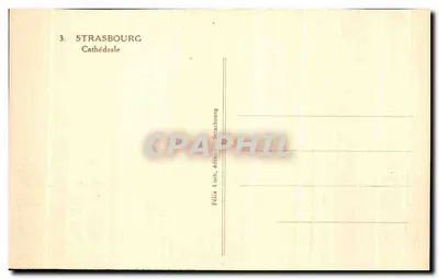 Strasbourg — Katedra — Félix Lübb, wydawca Strasbourg, n°3 — Rewers