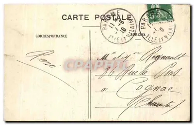 Tarjeta postal antigua Cote d'Emeraude Mont St Michel Cote Nord Botrel — Reverso