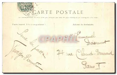 Mont Saint-Michel — Widok przy niskiej mierze — Kolekcja GERMAIN fils aîné, Saint-Malo — Rewers