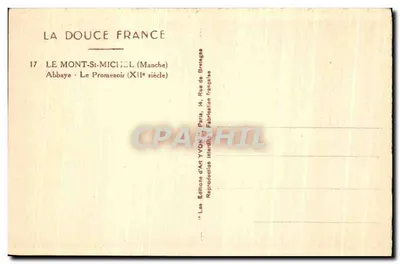 Le Promenoir — Abpia Mont-Saint-Michel — Éditions d'Art Yvón — Rewers