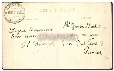 Mont-Saint-Michel — Les Prés Salés — Wydawca nieznany, nr 96 — Rewers