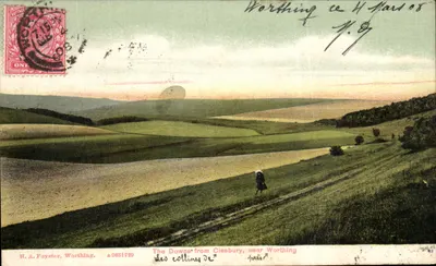 As colinas de Cissbury, perto de Worthing — H.A. Foyster, Worthing, n° 9831739
