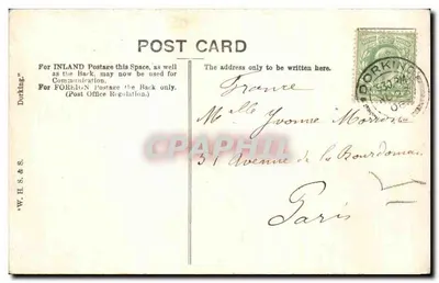 The Zigzag, Boxhill — vista da estrada sinuosa — W. H. S. & S. (Durking) — Verso