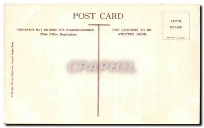 Casas do Parlamento, Londres — vista com barco na Tamisa — E. Gordon Smith, Editor, Strand Green Road — Verso