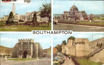 Southampton — Centro Cívico, Royal Pier, Bargate, Muralhas da Cidade — editor Salomon Cameracolo