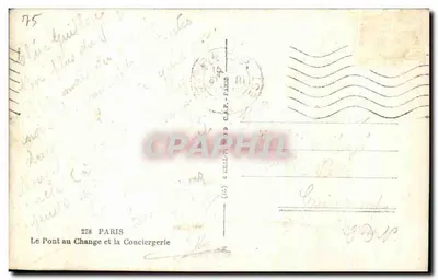 Il Ponte del Cambio e la Conciergerie — Parigi — editore Cat — Verso