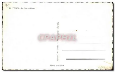 Paris - O Sagrado Coração — Editor Edug, n° 119 — Verso