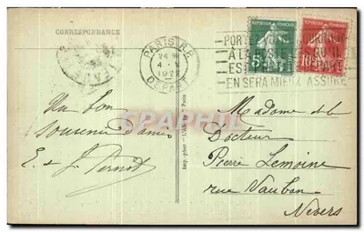 Parigi - Boulevard St-Denis e la Porte St-Martin — Imp. Phot. L'Abîte, n°140 — Verso