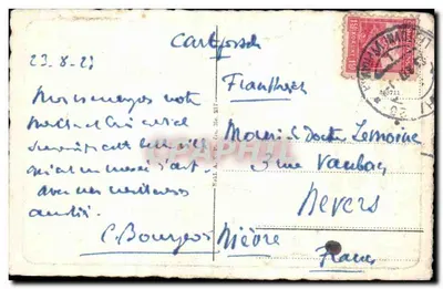 Praag — Toren van de brug van Karel — onbekende uitgever — Achterkant