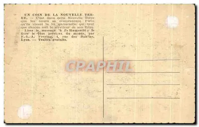 Grupa osób obok jeziora — tekst drukowany — wydawca F.L.-A. Freytag, Lyon — Rewers