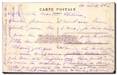Bartrès — Bernadette fez vários estadias em Bartrès perto de Lourdes antes das aparições em 1857, ela lá foi pastora — Editor P. Doucet, n°9 — Verso