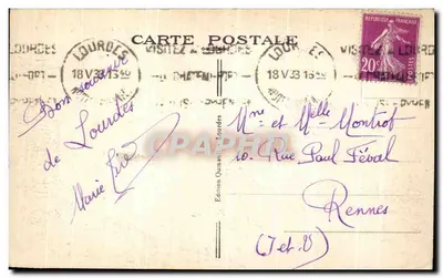 Lourdes — Bazylika widziana z Zamku — Wydawnictwo Quinau Lourdes, nr 31 — Rewers