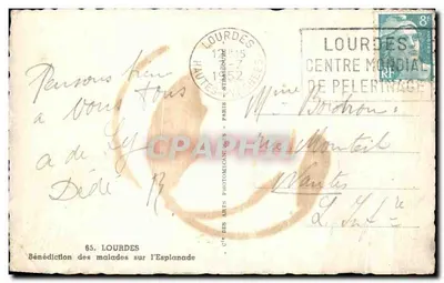 Lourdes — Bênção dos doentes na Esplanada — Cie des Arts Photographiques — Verso
