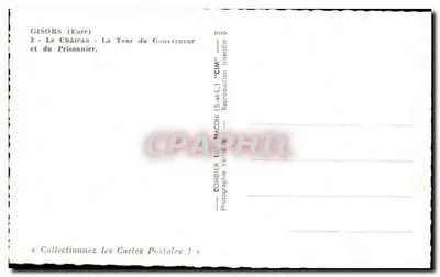 Gisors (Eure) — O Castelo, A Torre do Governador e do Prisioneiro — Combier Impr. Mâcon — Verso