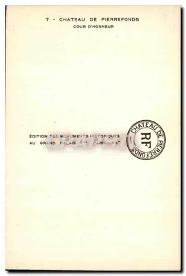 Zamek w Pierrefonds — Dziedziniec Honorowy — Wydawnictwo Zabytków — Rewers