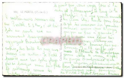 Le Portel — vista panorâmica e retratos — editor André, n°500 — Verso