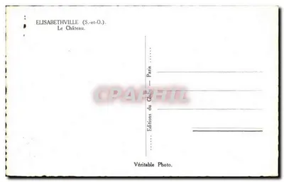 Elisabethville (S.-et-O.) — Zamek — Wydawnictwo Glob, Paryż — Rewers