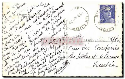 Zamek w Lude — Ogólny widok — Wydawca nieznany, numer serii nie widoczny — Rewers