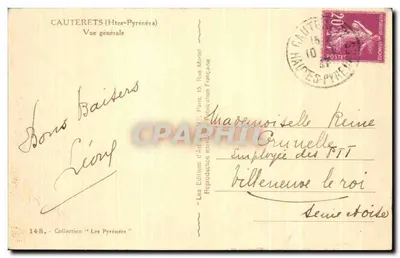 Cauterets (Htes-Pyrénées) — Ogólny widok — Wydawnictwo Art Martel, nr 148 — Rewers