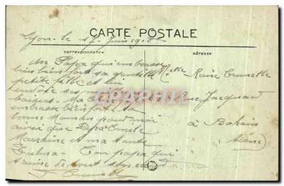 LYON — Le Rhône, d'après les frères Couslou, sculpteurs lyonnais — L. B. — Rewers