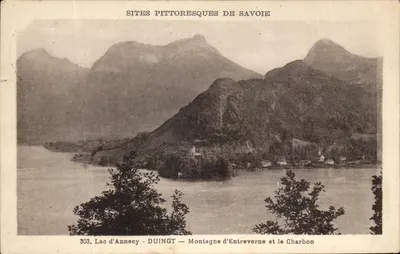 Lago de Annecy — Montanha de Entreverne e o Charbon — Locais pitorescos da Saboia — editor Duingt, n° 303