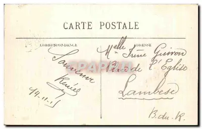 Antieke ansichtkaart Bordeaux Het Paleis Van Justitie — Achterkant