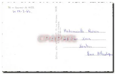 Nice — Pamiętka z NICE — Wydawnictwo Art MONTIET — Rewers