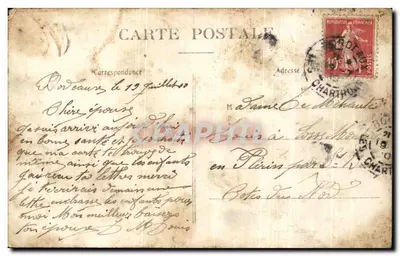 Saint-Pierre — Algemene uitzicht na de vernietiging van de stad — Lemouilanger, Bonneur, Frankrijk — Achterkant