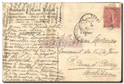 Elsässer Trachten — Trajes alsacenses — Hotel Harmand, Outreixville — Verso