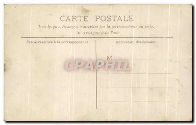 Corrida de esqui — Floresta nevada — Carta postal anônima — Verso