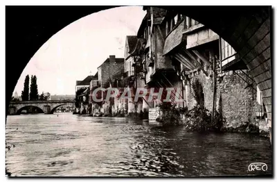 Vista sob um ponte — Argenton-sur-Creuse — M. Roussel, editor